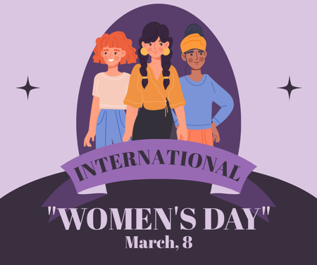 International Women's Day Announcement Facebook Design Template