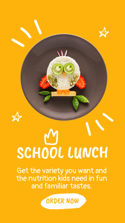 Designvorlage School Food Ad für TikTok Video