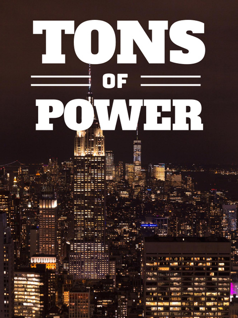 Ontwerpsjabloon van Poster US van Building Quote on City Skyscrapers