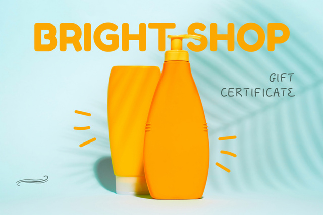 Designvorlage Summer Skincare Ad für Gift Certificate