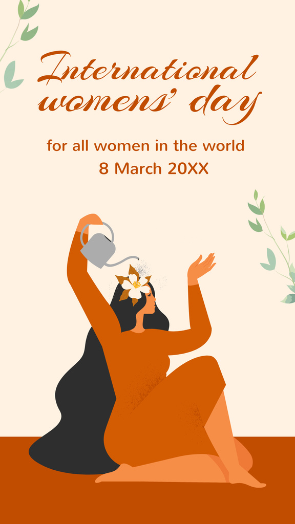Designvorlage Greeting for All Women on Women's Day für Instagram Story