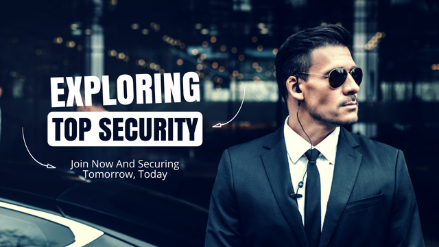 Exploring Top Security Services Youtube Thumbnail Design Template