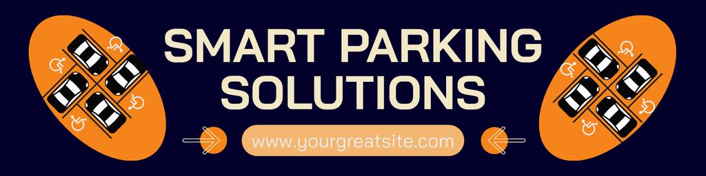 Smart Car Parking Solutions Twitter tervezősablon