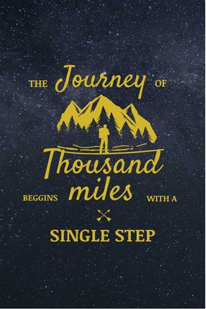 Platilla de diseño Journey Offer Traveler in Mountains Icon Tumblr