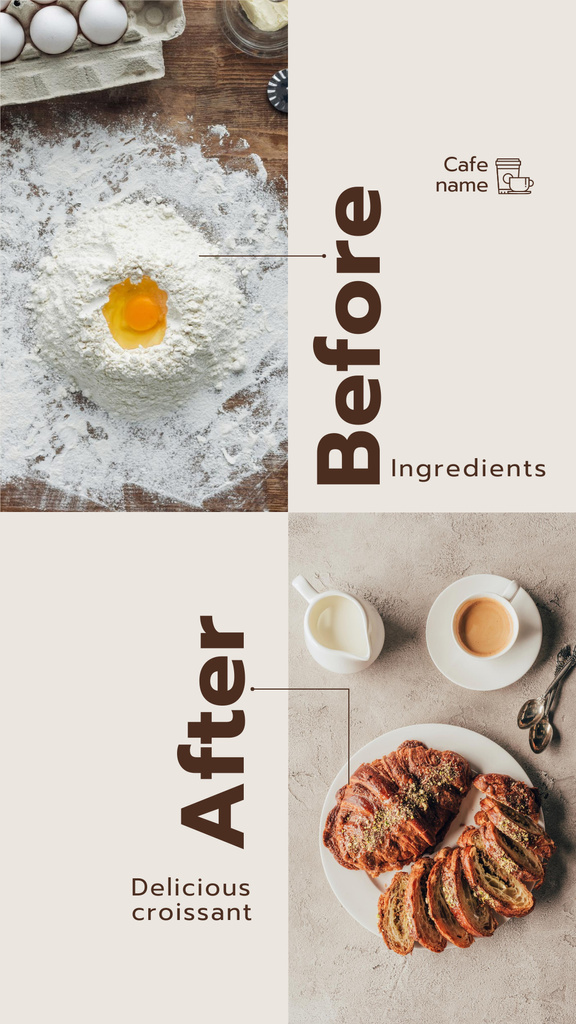 Plantilla de diseño de Preparation for Cooking Croissants Instagram Story 