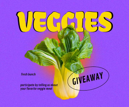 Ontwerpsjabloon van Medium Rectangle van Veggies Special Offer with Fresh Leaves