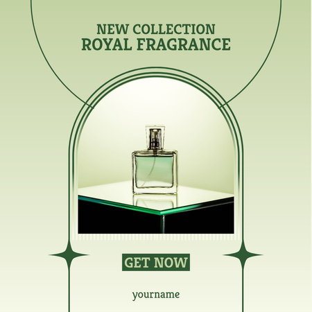 Szablon projektu Oferty Nowej Kolekcji Królewskich Zapachów Instagram AD