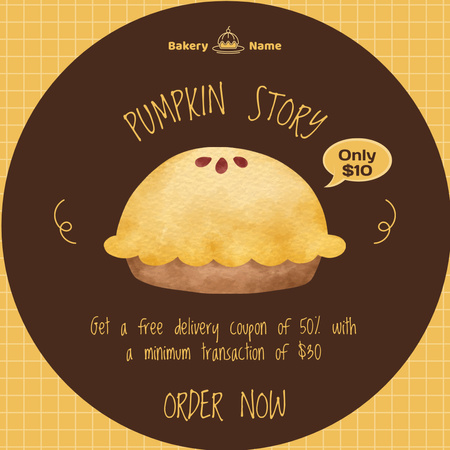 Platilla de diseño Pumpkin Pies Sale Instagram