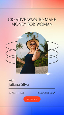 Webinar Topic about Ways to Make Money For Women Instagram Story Design Template