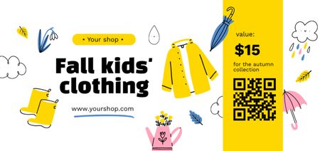 Kids' Clothing Sale Announcement Coupon Din Large tervezősablon