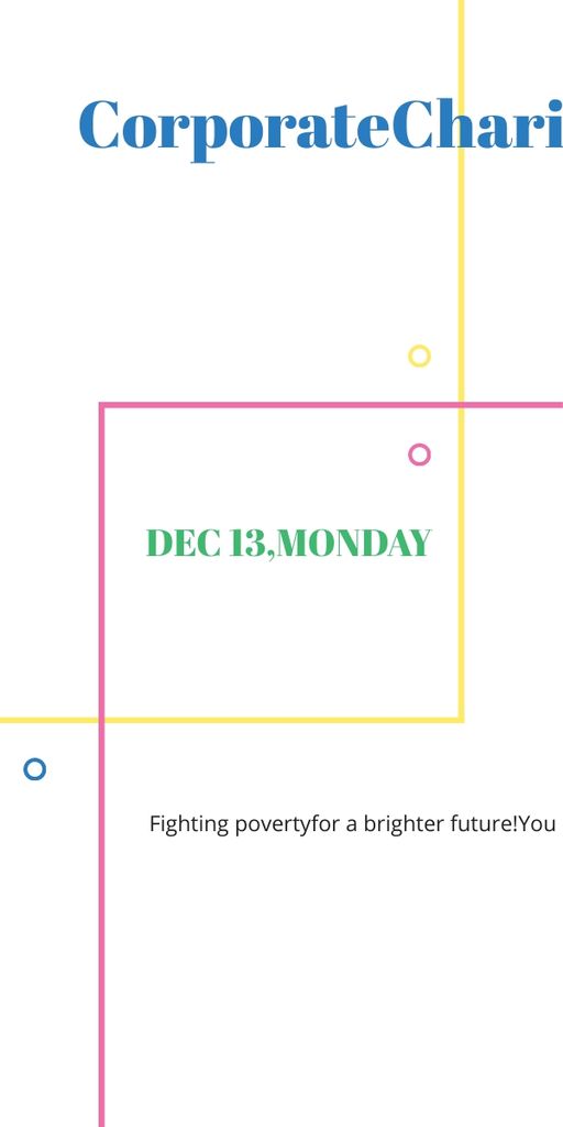 Szablon projektu Corporate Charity Day on simple lines Graphic