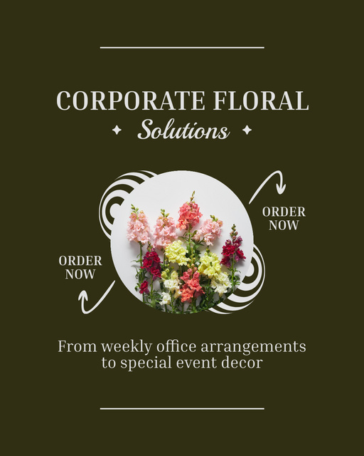 Szablon projektu Fragrant Corporate Floral Solutions for Events Instagram Post Vertical