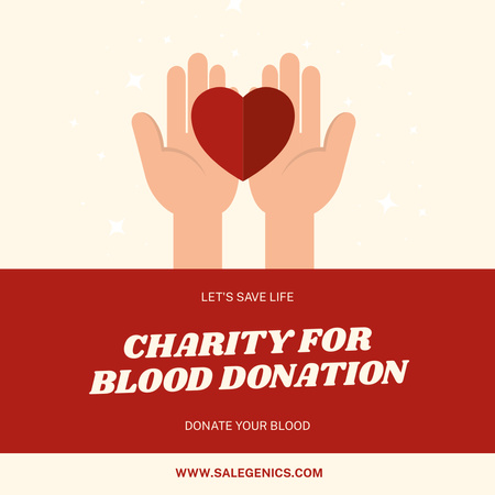 Platilla de diseño Donate Blood to Save Lives of People Instagram