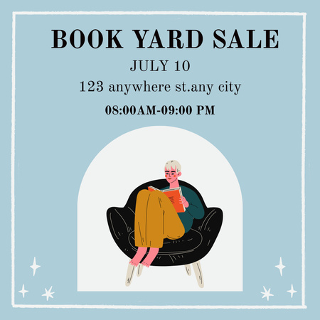 Yard Book Sale Announcement Instagram Design Template