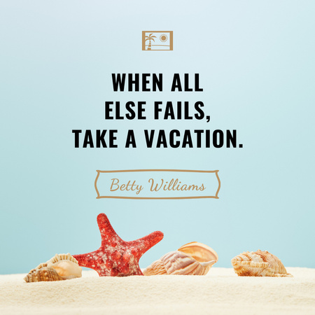 Designvorlage Zitat darüber, wie man Urlaub macht für Instagram