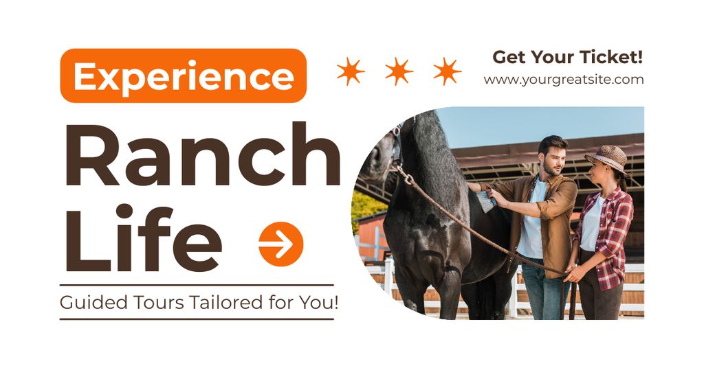 Platilla de diseño Guided Ranch Life Tours Facebook AD