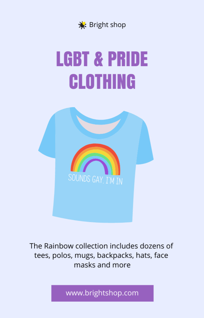 Template di design LGBT and Pride Clothing Offer IGTV Cover