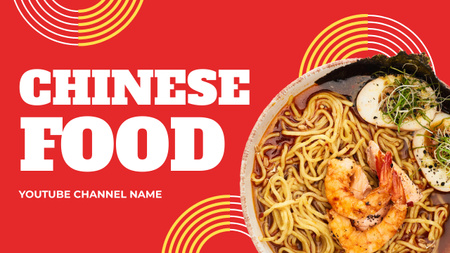 Blog about Traditional Chinese Food Youtube Thumbnail Modelo de Design