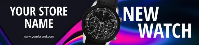 Sale Offer of New Stylish Watch Ebay Store Billboard Modelo de Design