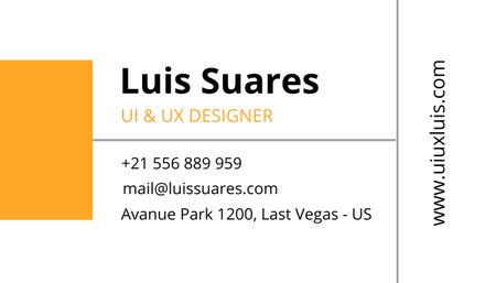 Ontwerpsjabloon van Business Card US van Introductory Designer Card