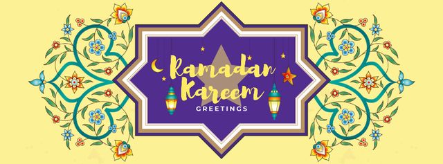 Ramadan kareem greeting Facebook cover – шаблон для дизайну