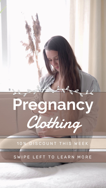Comfortable Pregnancy Clothing With Discount TikTok Video Modelo de Design