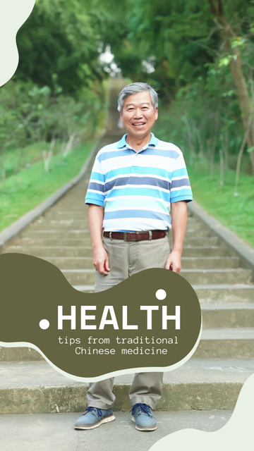 Health Tips from Traditional Chinese Medicine Instagram Video Story Šablona návrhu