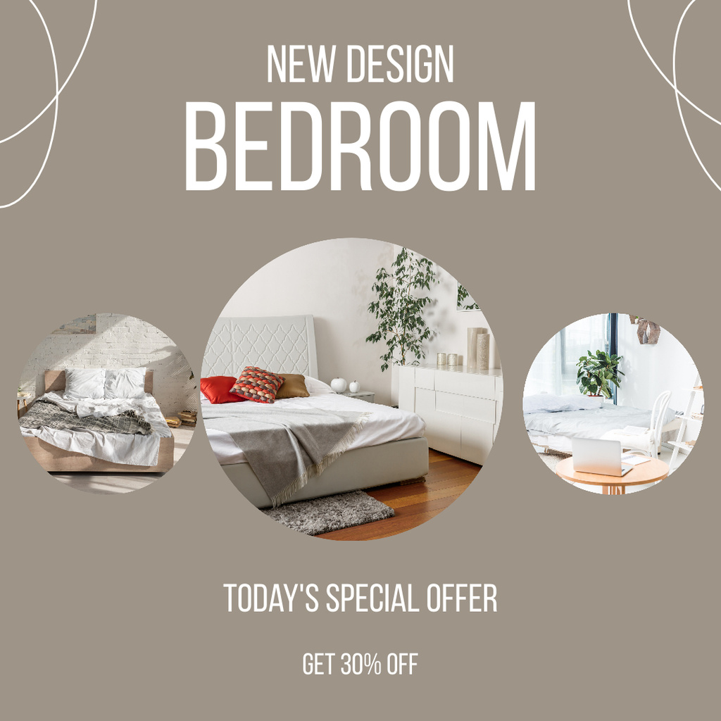 Modèle de visuel New Bedroom Design - Instagram