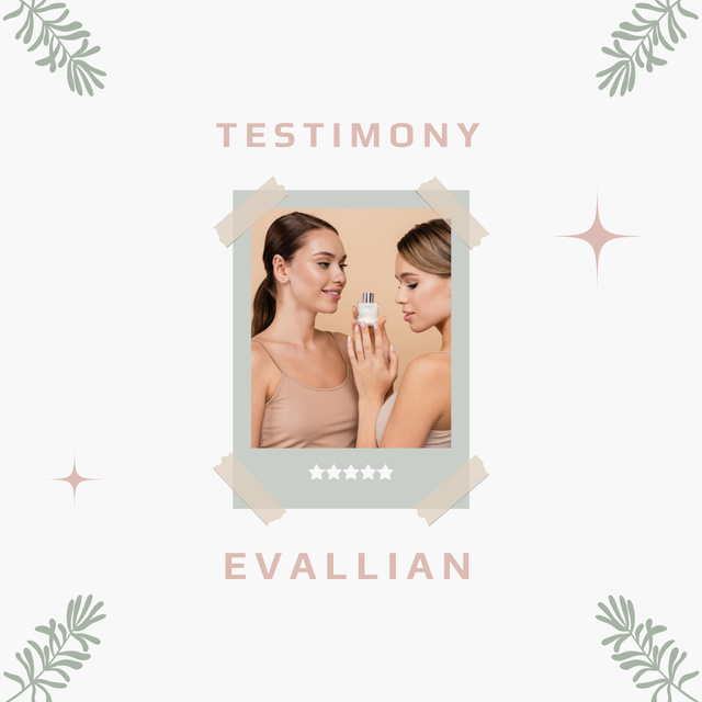 Designvorlage Beauty Product Testimonial für Instagram