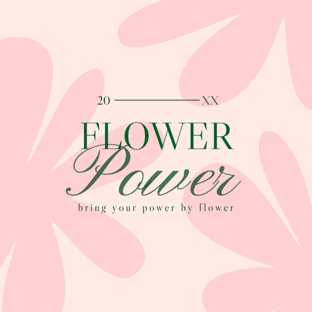 Bring Your Power By Flower Instagram Modelo de Design