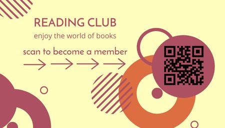 Offer from Reading Club and Cafe Business Card US Design Template