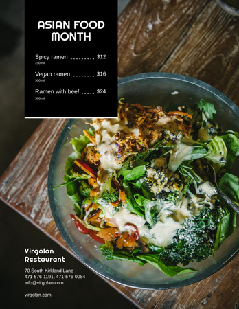 Plantilla de diseño de Asian Food Month Announcement Poster 8.5x11in 