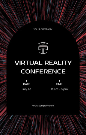 Virtual Reality Conference Announcement Invitation 4.6x7.2in Design Template