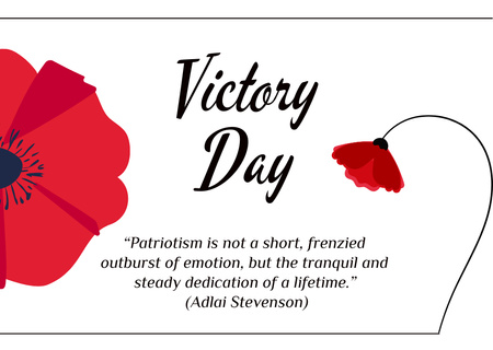 Victory Day Celebration Announcement Card Design Template