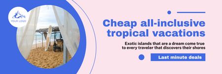 Exotic Vacations Offer Email header Modelo de Design