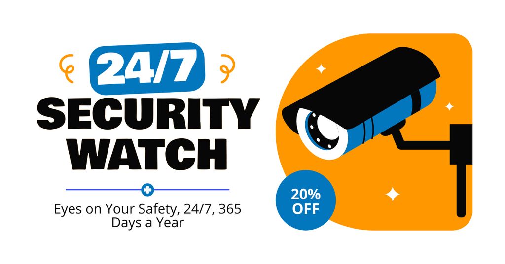 Platilla de diseño Sale of Security Systems and Cameras Facebook AD
