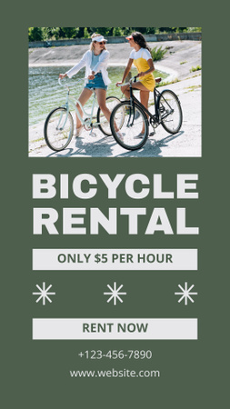 Designvorlage Fahrradverleih für den Urlaub für Instagram Story