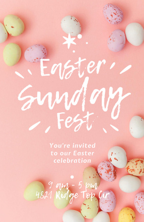 Easter Holiday Celebration Announcement Invitation 5.5x8.5in Design Template