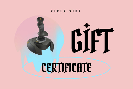 Platilla de diseño Unbeatable Gaming Gear Bargain Gift Certificate