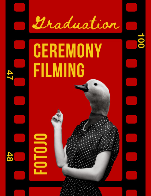 Ontwerpsjabloon van Flyer 8.5x11in van Offer of Photography of Graduation Ceremony