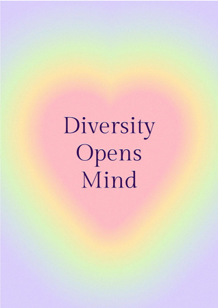 Inspirational Phrase about Diversity Poster Design Template