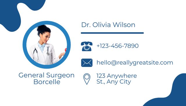 Professional Healthcare Services Ad Business Card US Design Template