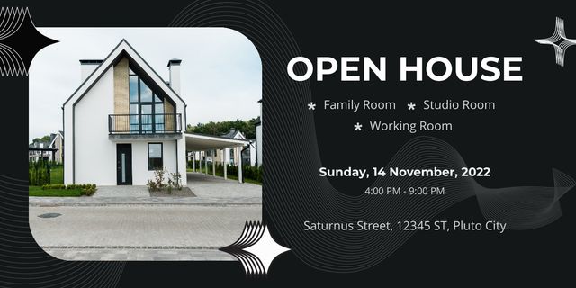 Open House For Sale With Modern Design Image Design Template