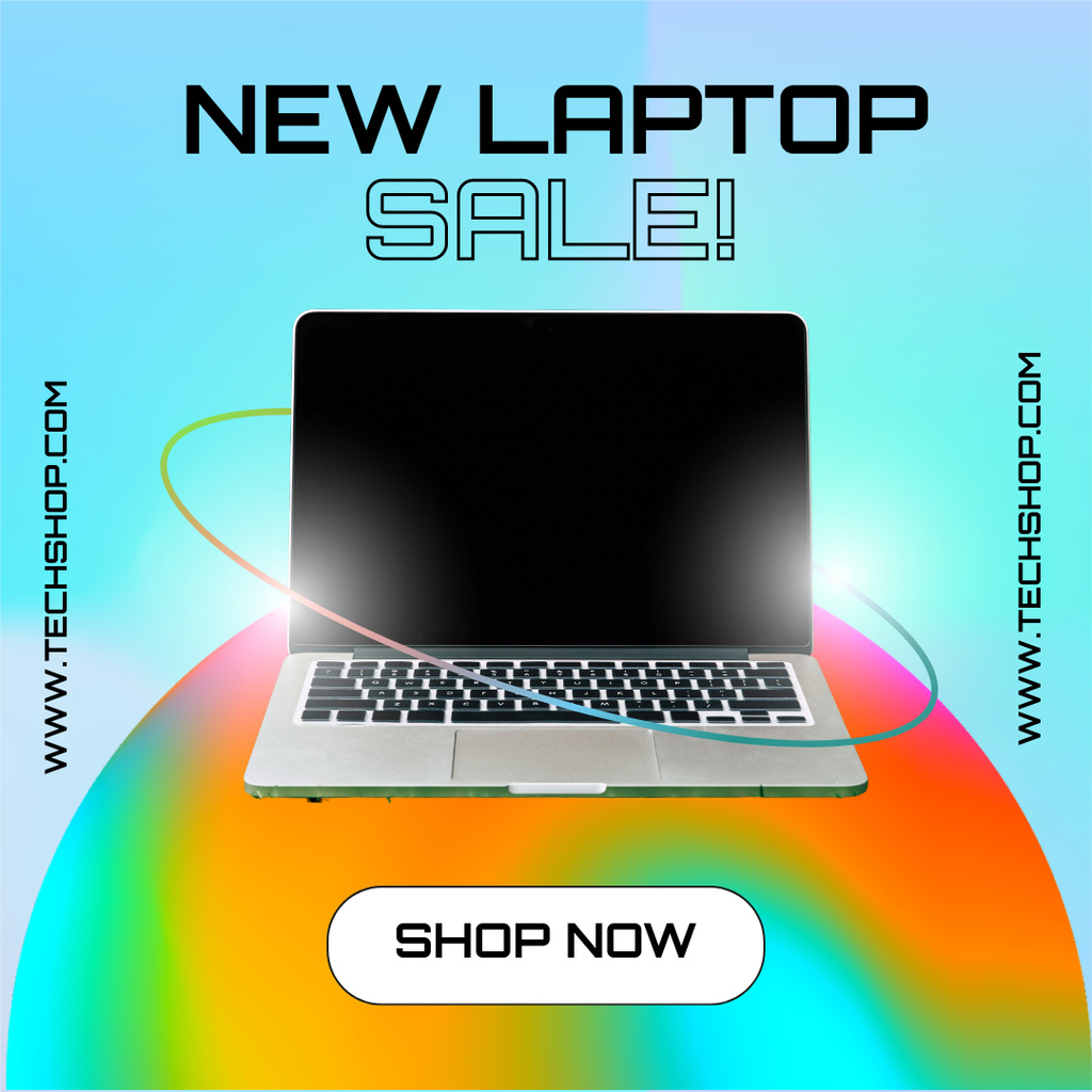 New Model Laptop Sale Announcement Instagram AD – шаблон для дизайна