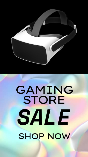Gaming Gear Sale Offer on Bright Colorful Gradient Instagram Video Story Modelo de Design