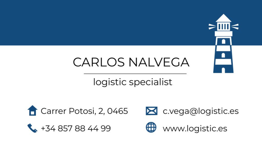 Logistic Specialist Services Offer Business Card US Modelo de Design