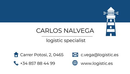 Logistic Specialist Services Offer Business Card US Design Template