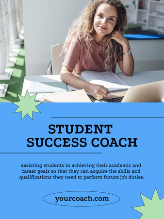 Designvorlage Student Success Coach Services Offer für Poster 36x48in