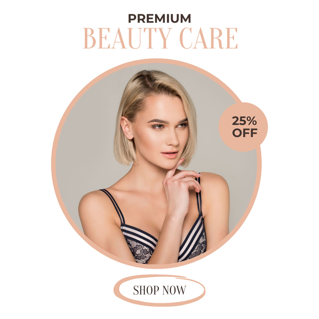 Proposal for Purchase of Cosmetics with Beautiful Blonde Instagram tervezősablon