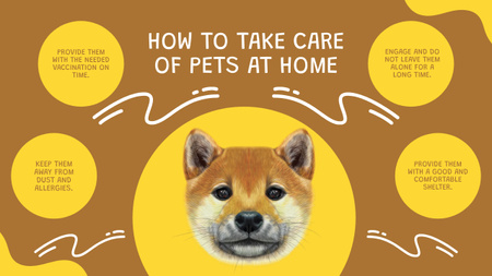 Template di design Guida alla cura degli animali a casa Mind Map